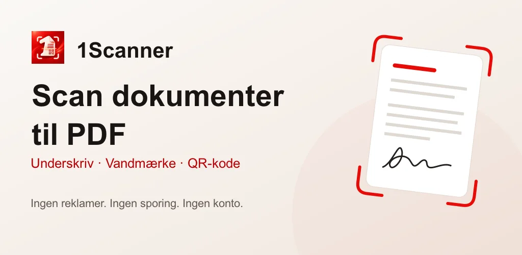 1Scanner til Android: scan dokumenter til PDF