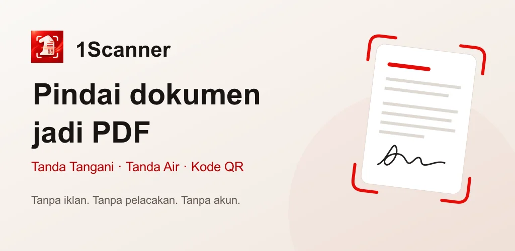 1Scanner Android untuk memindai dokumen menjadi PDF