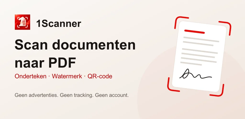 1Scanner voor Android: documenten scannen, pdf’s ondertekenen en QR-codes maken