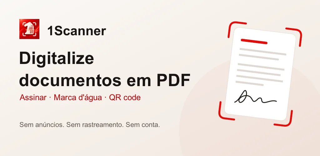 1Scanner para Android: digitalize documentos, assine PDFs e crie códigos QR