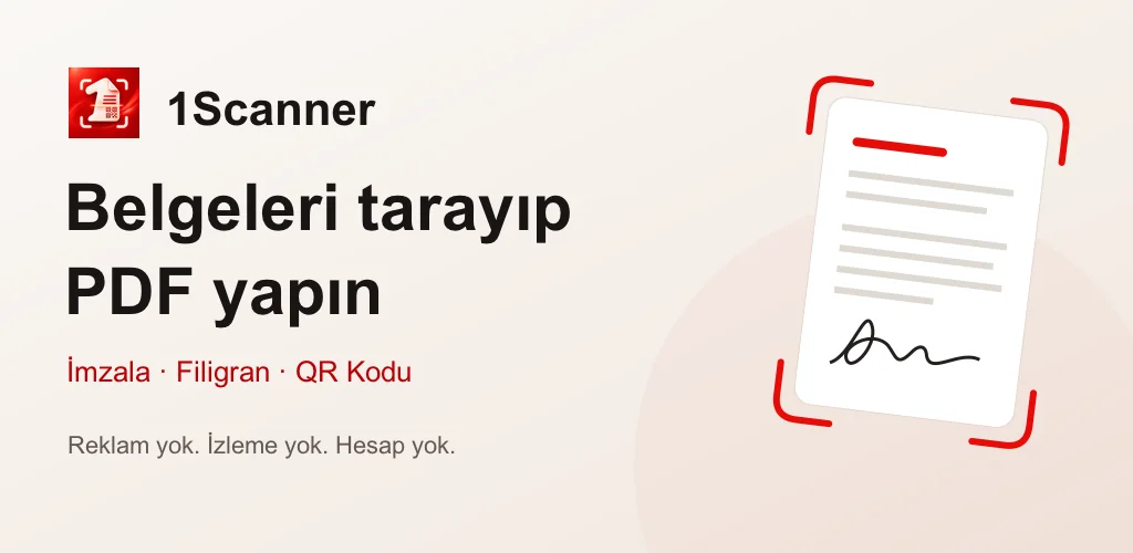 Android için 1Scanner: belgeleri PDF’ye tarayın
